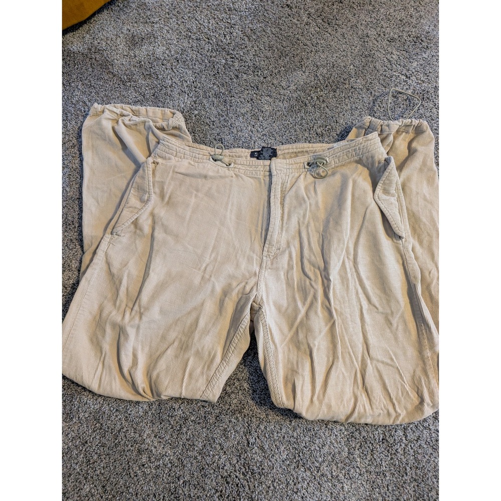 L.O.G.G.‎ Corduroy Cargo Pants Tan Men's Size 34 Drawstring Waist